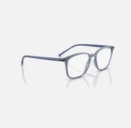 RAYBAN RB7185 Eyeglasses with Transparent Dark Blue Frame