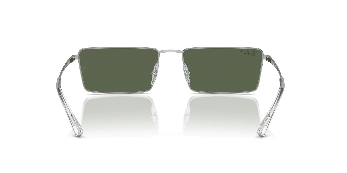 RAYBAN SUNGLASSES EMY BIO-BASED in Silver and Dark Green - RB3741