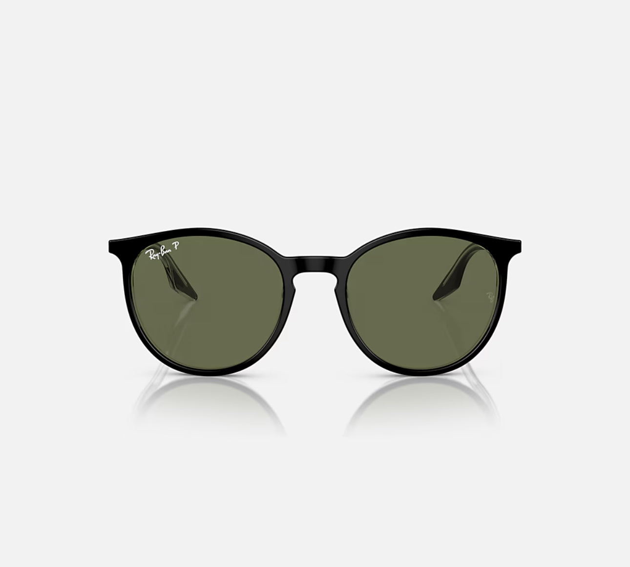 RAYBAN RB2204 Sunglasses in Black On Transparent and Green