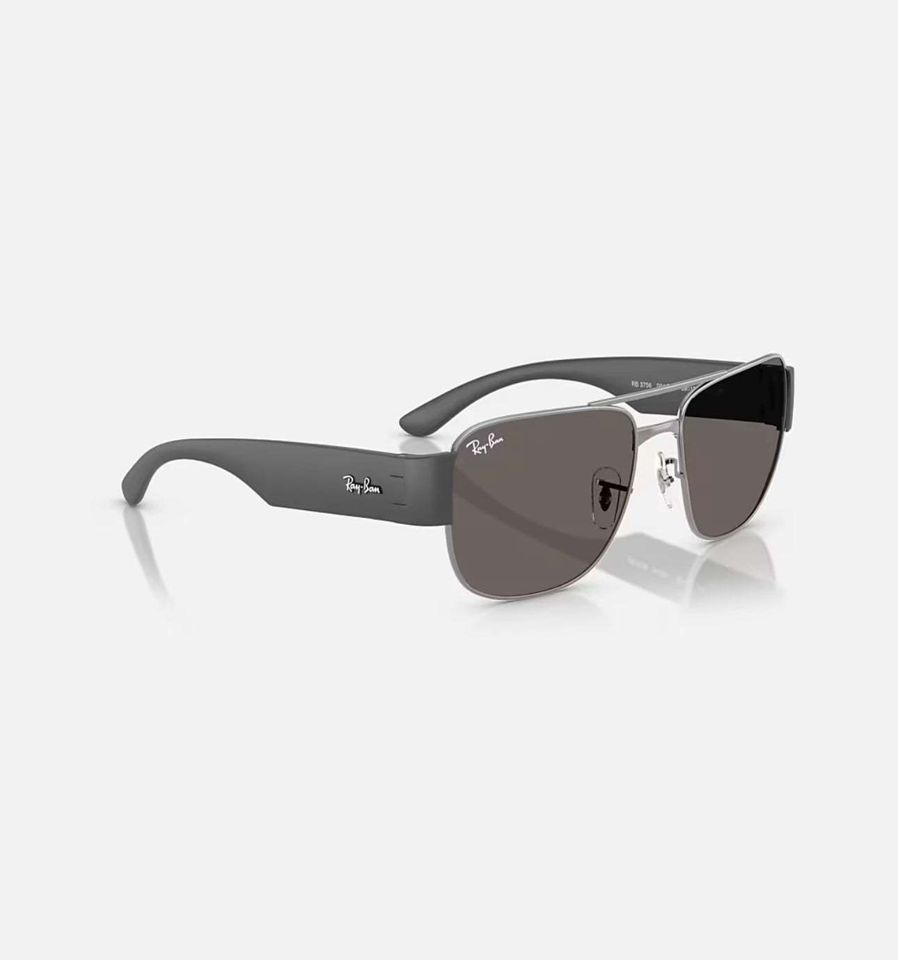RAYBAN RB3756 DARK GREY SUNGLASSES WITH POLISHED GUNMETAL FRAM