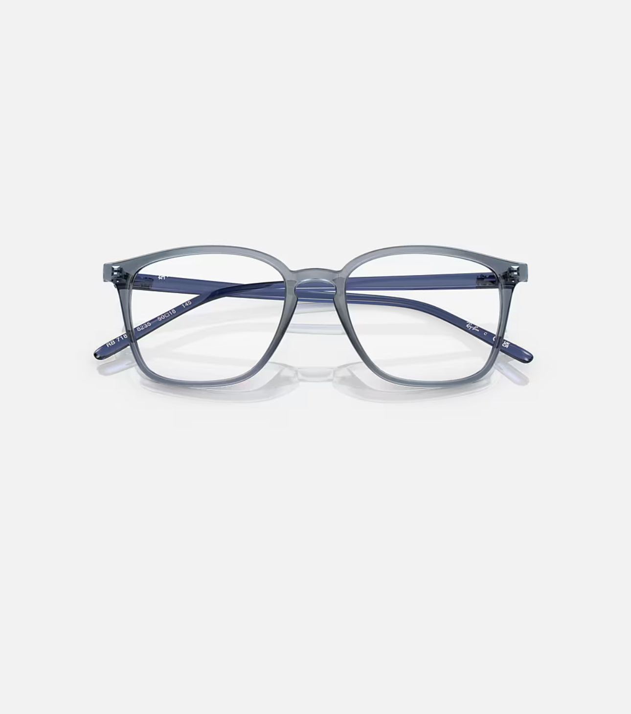 RAYBAN RB7185 Eyeglasses with Transparent Dark Blue Frame
