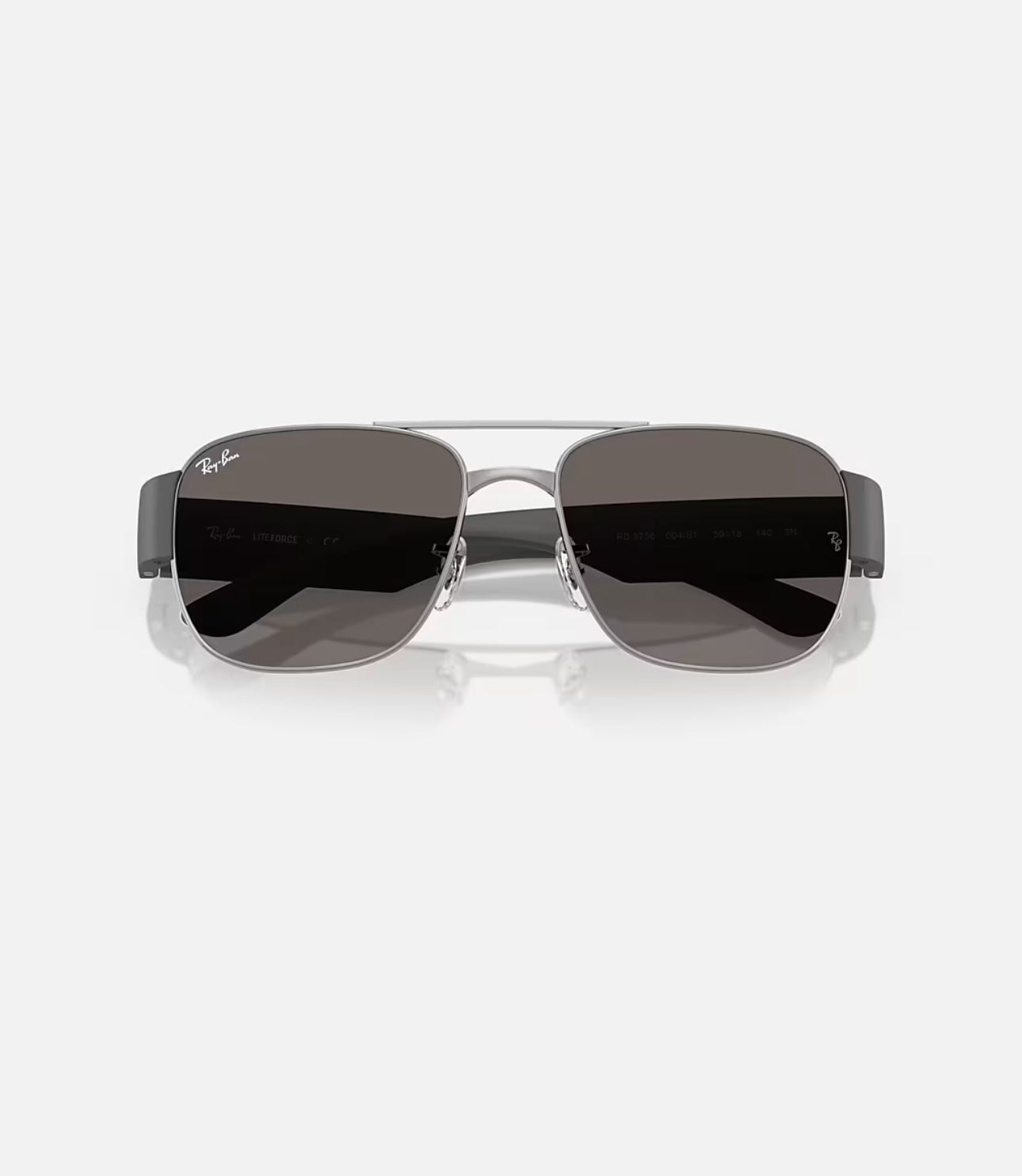 RAYBAN RB3756 DARK GREY SUNGLASSES WITH POLISHED GUNMETAL FRAM