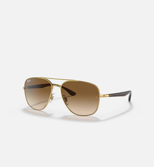 RAY BAN SUNGLASSES RB3683 in Arista Gold and Brown