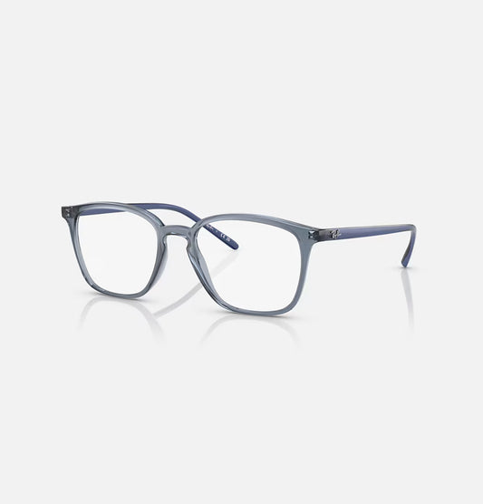 RAYBAN RB7185 Eyeglasses with Transparent Dark Blue Frame