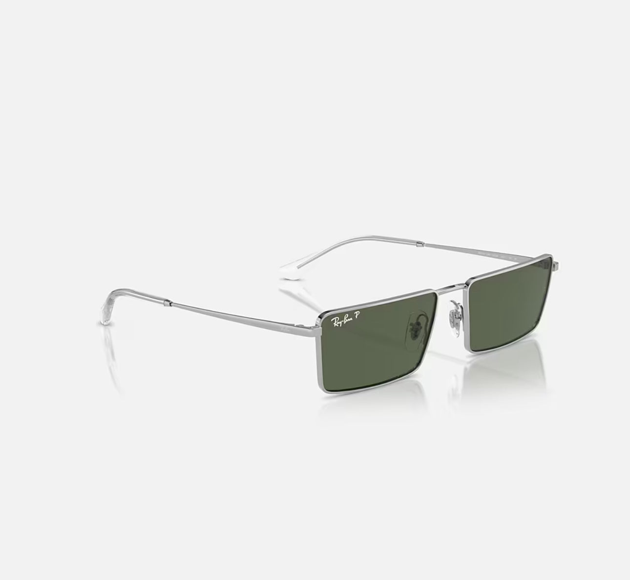 RAYBAN SUNGLASSES EMY BIO-BASED in Silver and Dark Green - RB3741