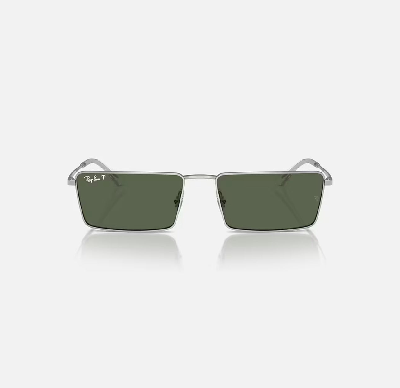 RAYBAN SUNGLASSES EMY BIO-BASED in Silver and Dark Green - RB3741
