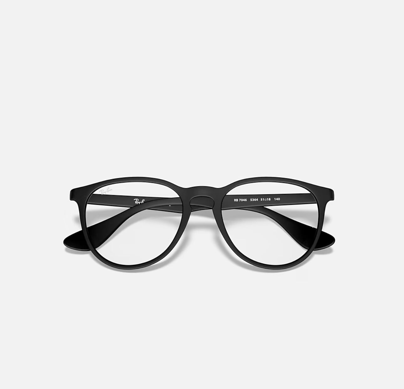 RAYBAN ERIKA OPTICS Eyeglasses with Rubber Black Frame - RB7046