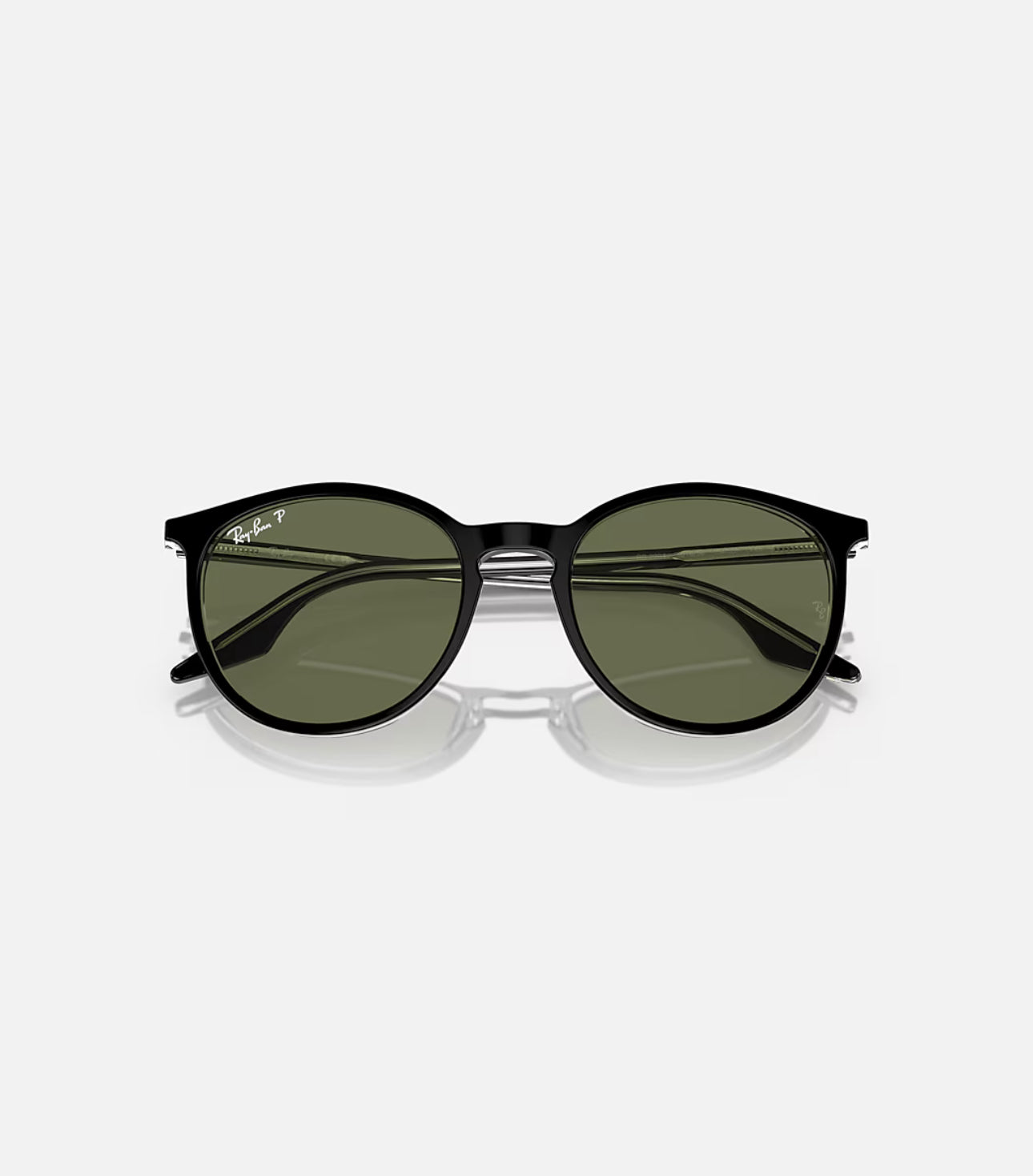RAYBAN RB2204 Sunglasses in Black On Transparent and Green